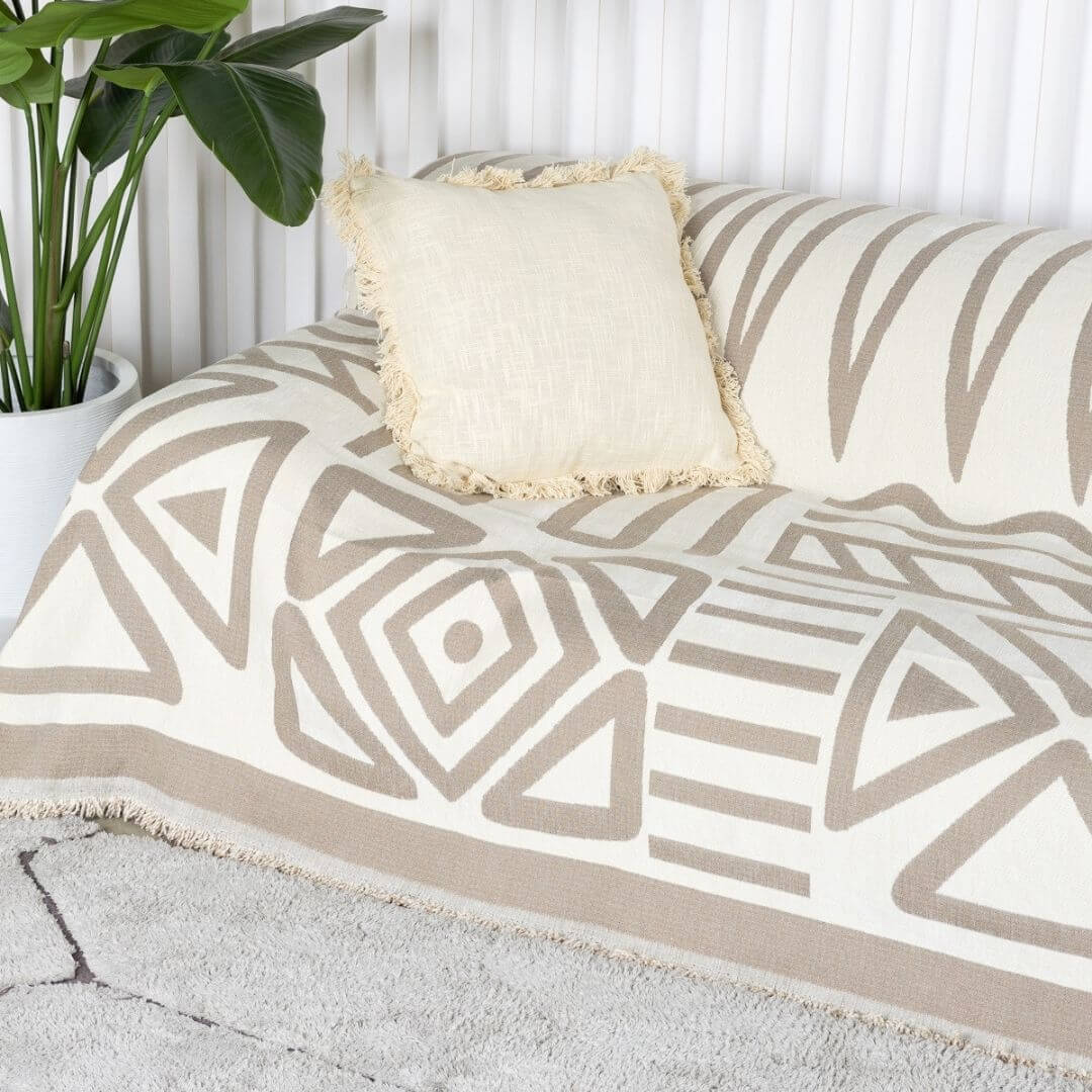 Cream Patterned